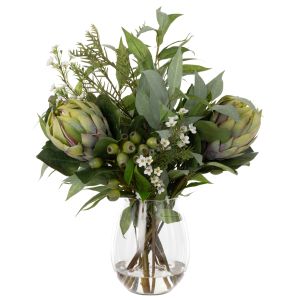 Rogue Grand Protea-Native Mix-Claire Vase Green 59x64x69cm