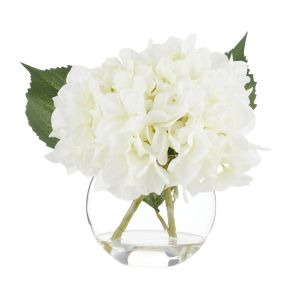 Rogue Hydrangea-Sphere Vase White 30x25x25cm