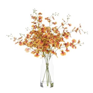 Rogue Dancing Orchids-Rachel Vase Orange & Clear 57x49x37cm