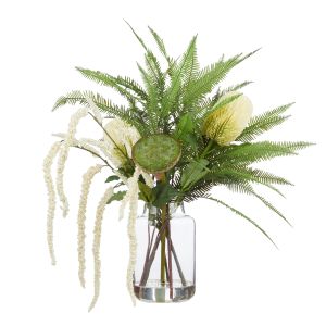 Rogue Banksia Fern Mix-Pauline Vase Green 65x64x63cm