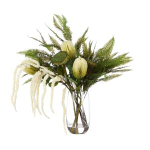 Rogue Banksia Fern Mix-Pauline Vase Green 78x51x72cm