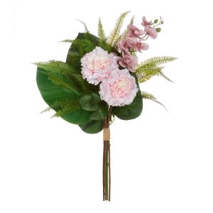 Rogue Peony Orchid Mix Bouquet Pink & Green 50x50x80cm