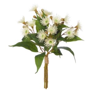 Rogue Eucalyptus Flowering Spray Bunch White 37x37x50cm