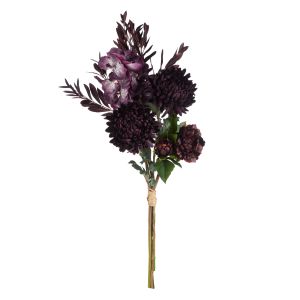 Rogue Vanda Chrysanthemum Peony Mix Bouquet Burgundy & Green 40x40x89cm
