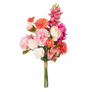 Rogue Peony Rose Orchid Mix Bouquet Pink & Purple 45x45x90cm