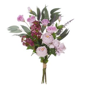 Rogue Lilac Rose Eucalyptus Mix Bouquet Purple & Grey-Green 47x47x70cm