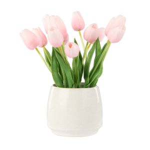 Rogue Tulip Bunch-Gianni Pot Pink 32x27x26cm