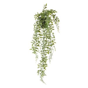 Rogue Budding Hanging Bush-Garden Pot Green & White 23x27x66cm