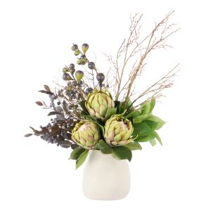 Rogue Protea Fig Berry Mix-Maliah Pot Green & Purple 54x79x90cm