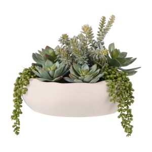 Rogue Succulent Garden-Lyon Bowl Planter Green 37x37x25cm