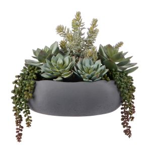 Rogue Succulent Garden-Lyon Bowl Planter Green 37x37x25cm