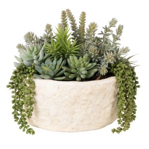 Rogue Succulent Garden-Textured Cement Green 38x34x29cm