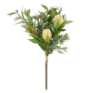 Rogue Banksia Gumnut Mix Bouquet Cream 30x30x80cm