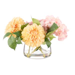 Rogue Chrysanthemum Hydrangea-Classic Bowl Pink & Orange 37x44x26cm