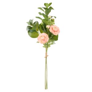 Rogue Ranunculus Spray Lush Leaf Bouquet Orange 40x30x80cm