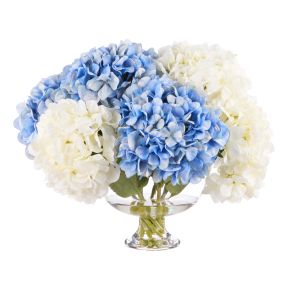 Rogue Hydrangea Mix-Dahlia Bowl Blue & White 38x30x30cm