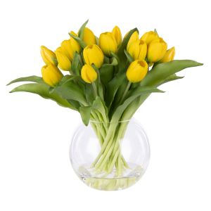 Rogue Tulip Bunch - Phoebe Vase Yellow 38x47x32cm