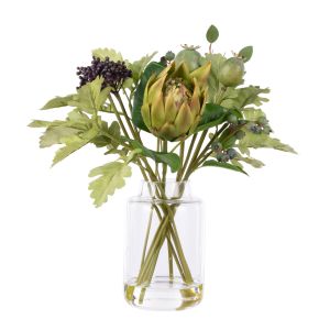 Rogue Protea Pod Mix - Pauline Vase Green 24x38x36cm