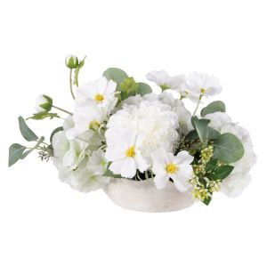 Rogue Cosmos Garden Mix - Lorient Bowlc White 40x43x25cm