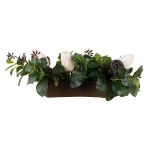 Rogue Protea Pod - Palermo Planter White 30x69x23cm