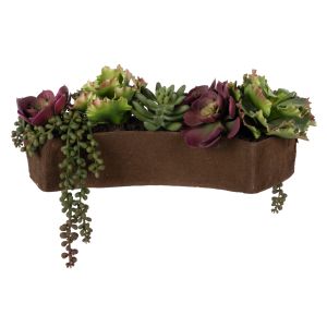 Rogue Succulent Mix - Palermo Planter Green 22x43x17cm