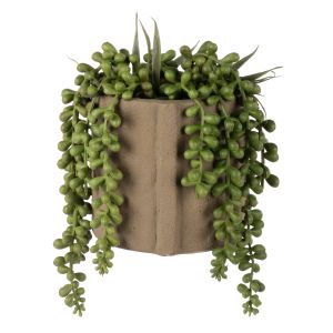 Rogue Hanging Pearls - Danvers Seam Pot Green 15x17x17cm