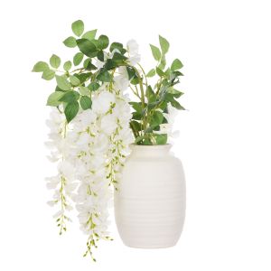 Rogue Wisteria Spray - Neven Vase White 40x47x56cm