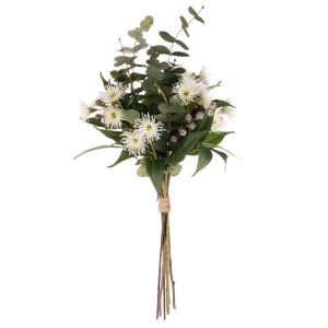 Rogue Eucalyptus Flowering Bouquet White 46x38x73cm