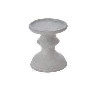 Emporium Cement Pedestal Candle Holder Grey  9x9x10.5cm