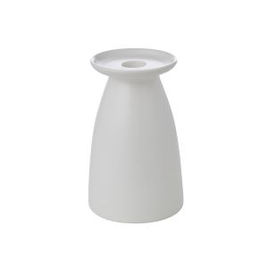 Emporium Glazed Ceramic Candle Holder White 10.2x10.2x16cm