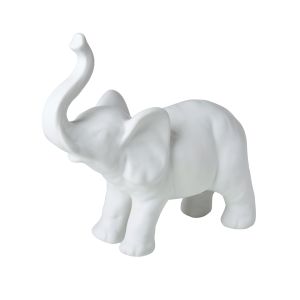 Emporium Ceramic Elephant Sculpture White 21x8.5x20cm