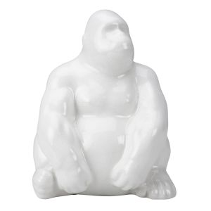 Emporium Emmett Ceramic Gorilla White 12.5x11x16cm