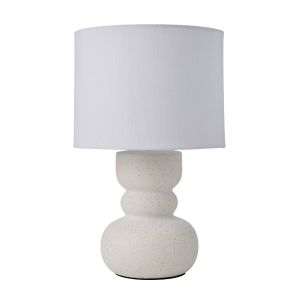 Emporium Textured Ceramic Table Lamp Cream 24x24x36.5cm