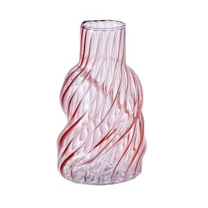 Emporium Swirl Glass Vase Salmon 7.8x7.8x14cm