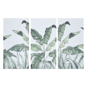 Emporium Palm Leaf Wall Art Set 3pcs Multi-Colour 30x8x60cm