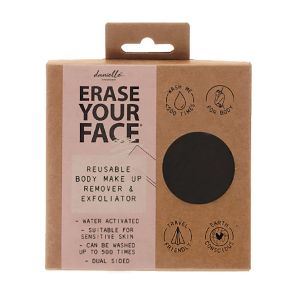 Erase Your Face Makeup Remover and Exfoliator Black 2x13x0.5cm