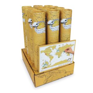Luckies Scratch Map Travel Edition (12Disp) Yellow 42x29.7x0.1cm