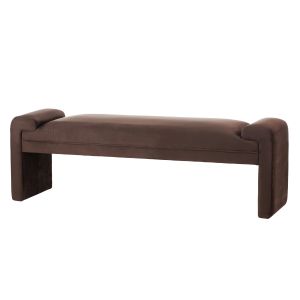 Amalfi Zaha Bench Seat Chocolate 39.5x153.5x49.5cm