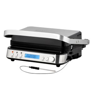 MasterPro Deluxe Multi Contact Grill with Temperature Probe Stainless Steel 35.5x33x17cm
