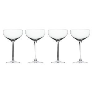 Davis & Waddell Ascot Champagne Coupes 4pcs Set Clear 240ml/12x12x20cm