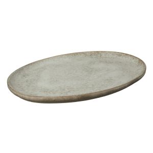 Grand Designs Dusk Stoneware Oval Platter Cream & Brown 37.2x25.7x2.4cm