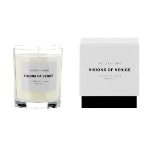 Society Home Visions of Venice Scented Soy Candle 180g White 6.5x6.5x8cm
