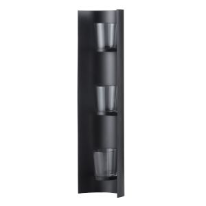 Amalfi Kos Tealight Wall Sconce Black 17x10.5x58.5cm