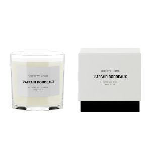 Society Home L'Affair Bordeaux Scented Soy Candle 400g White 10x10x10cm