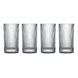 Davis & Waddell Ascot Highball Glasses 4pcs Set Clear 370ml/7.7x7.7x13.7cm