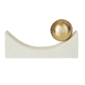 Amalfi Frette Sculpture White & Gold 8.2x26x13.8cm