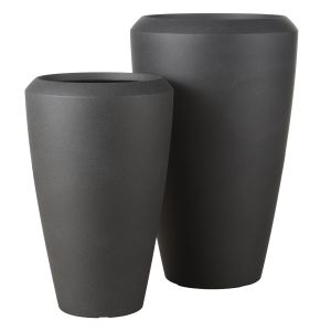 Rogue Vienna Tall Planter 2pcs Set Black 55x55x87cm