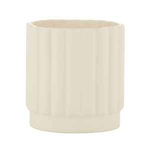 Rogue Agra Ribbed Planter Cream 16x16x17cm