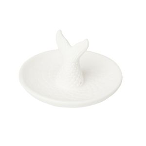 Emporium Shay Ceramic Trinket Dish White 10x10x6cm