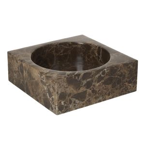 Academy Manos Marble Decorative Bowl Brown 7x20x20cm